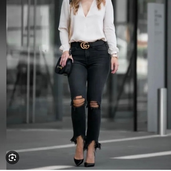 L’Agence High Line High Rise Skinny Jean in Night Destruction Women’s 24 - Picture 1 of 12